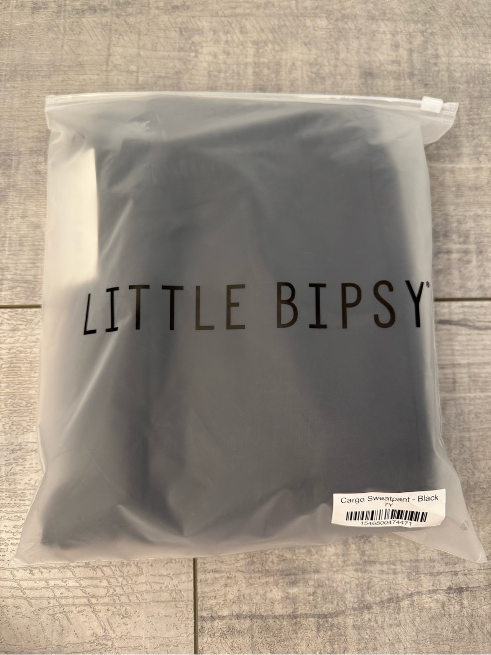 NWT Boys Little Bipsy Black Cargo Sweatpants Size 7 - Picture 5 of 8